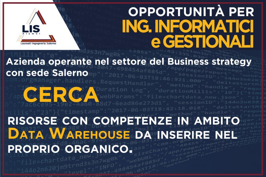 10 aprile 2021 - offerta per ingegneri informatici e gestionali